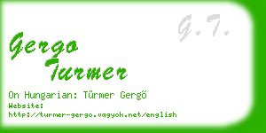 gergo turmer business card