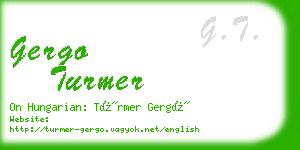 gergo turmer business card